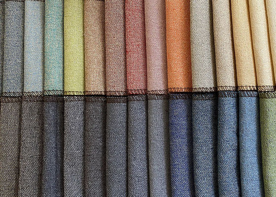 Przędza barwiona tkanina 100% tkanina poliestrowa lniana tkanina bawełniana w wielu kolorach na sofę meblową