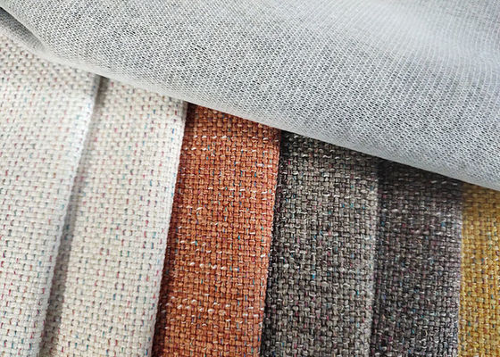 100% poliestrowa tkanina tapicerska z tkaniny lnianej, zwykła barwiona tkanina