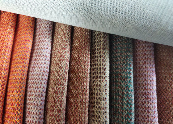 375gsm Ciężka lniana tkanina tapicerska Przędza barwiona 100 poliestrowa tkanina lniana