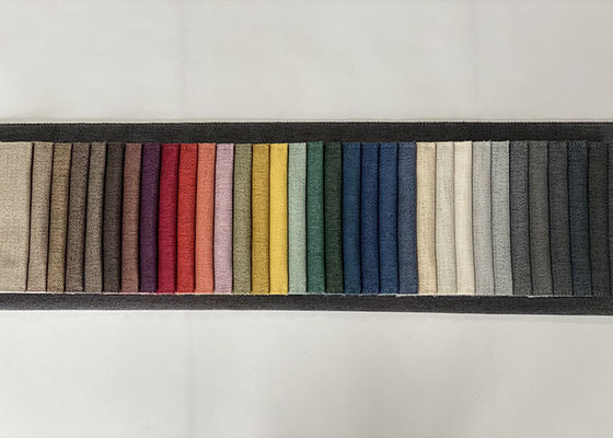 Zwykły lniany materiał obiciowy, kolorowa poliestrowa tkanina na sofę