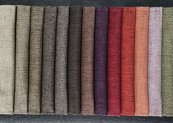 Zwykły lniany materiał obiciowy, kolorowa poliestrowa tkanina na sofę
