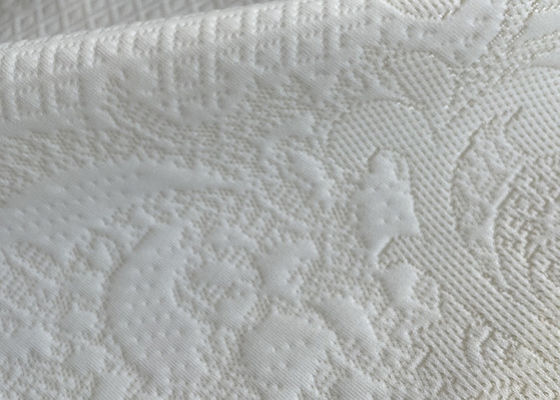 300gsm biała żakardowa tkanina poliestrowa biała bawełniana tkanina żakardowa