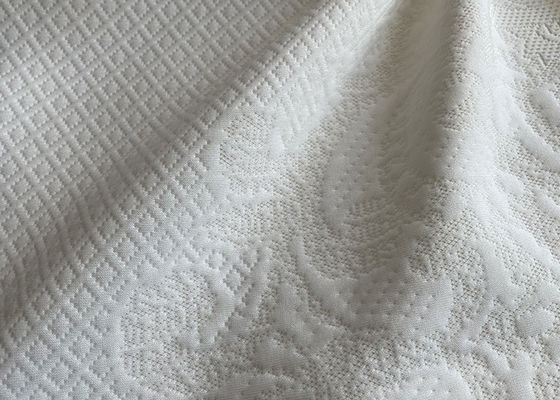 300gsm biała żakardowa tkanina poliestrowa biała bawełniana tkanina żakardowa