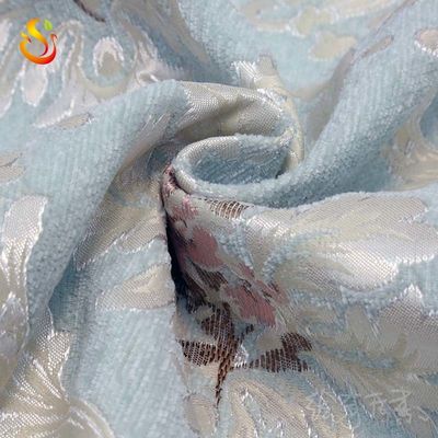 Ekologiczna tkanina żakardowa na sofę Brokatowa biała bawełniana tkanina żakardowa