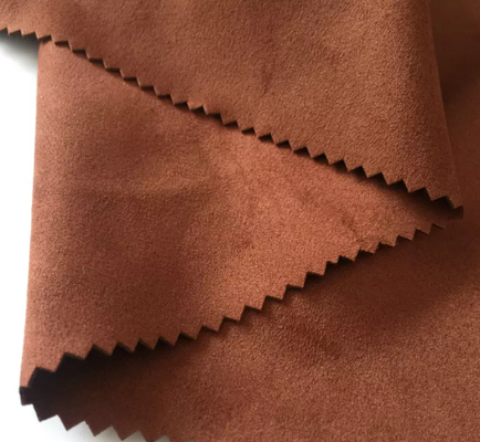 Heavy 260-280gsm Weft Knitted Suede Sofa Fabric For Home Textile