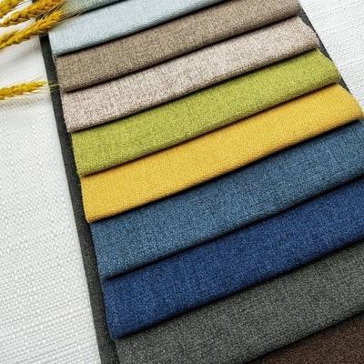 Zwykły barwiony domowy tekstylny lniany materiał na sofę 100% poliester