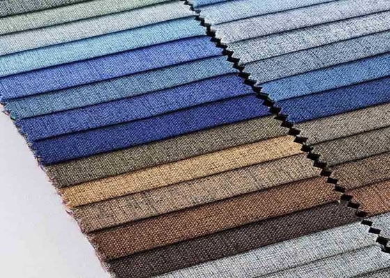 Zgredek Tekstura Lniana tkanina obiciowa do mebli sofowych Multi Color