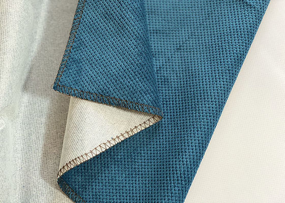 Ekologiczna tkanina tapicerska 280 cm, niebieska tkanina poliestrowa z recyklingu 100